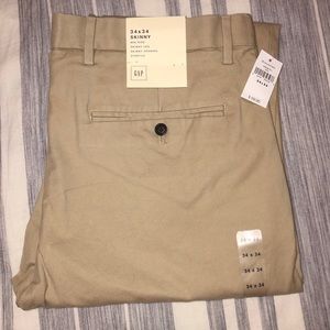 NWT Gap Mens Skinny Khaki 34x34